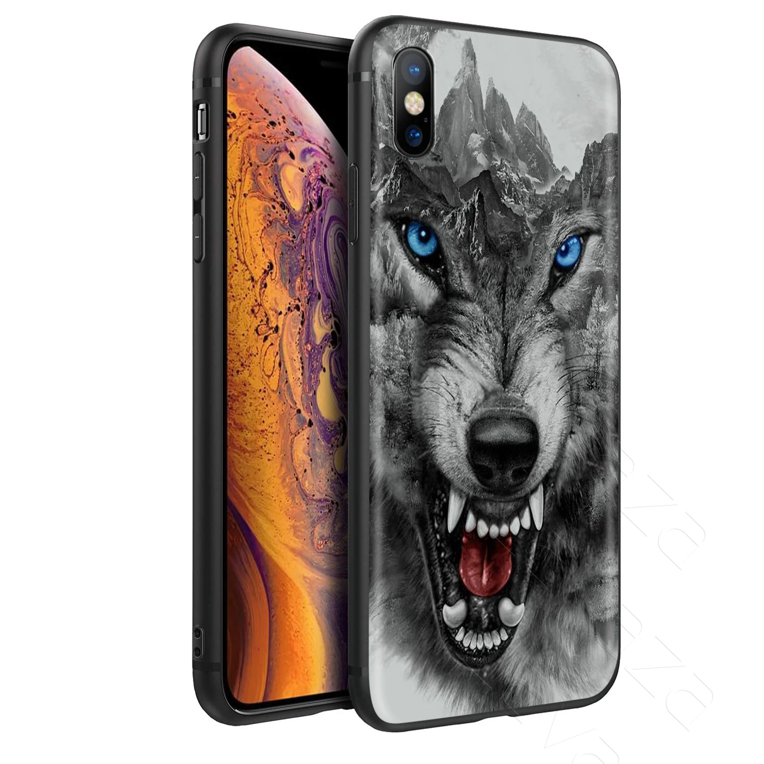 Чехол Lavaza Angry Animal Wolf Face для iPhone 11 Pro XS Max XR X 8 7 6 6S Plus 5 5s |