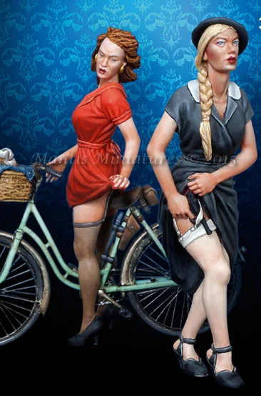 1/35 фигурка из смолы строительный комплект Европейская Женская одежда 2 фигурки