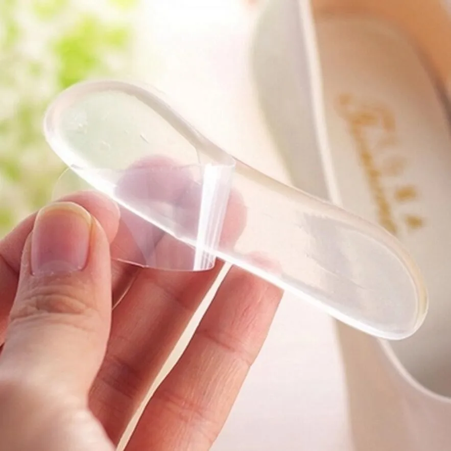 

5Pairs New Silicone Heel Stick Insoles Pain Relief Invisible Gel Heel Pads Shoes Pad Foot Insoles Heel Pedicure Tool Foot Care