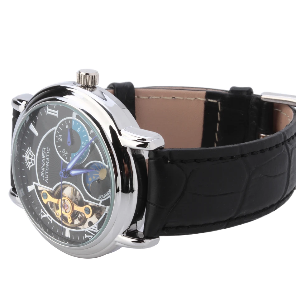 Для мужчин s часы Автоматические self ветер механические бизнес люксовый бренд