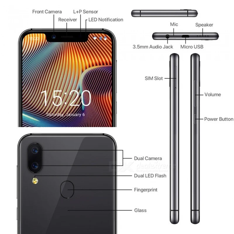 UMIDIGI A3 Pro Globale Della Fascia смартфон с 5 7-дюймовым дисплеем четырёхъядерным процессором 3
