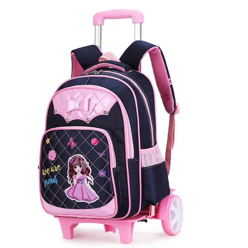 2 колеса детские школьные сумки для учеников начальной школы рюкзак на колесиках