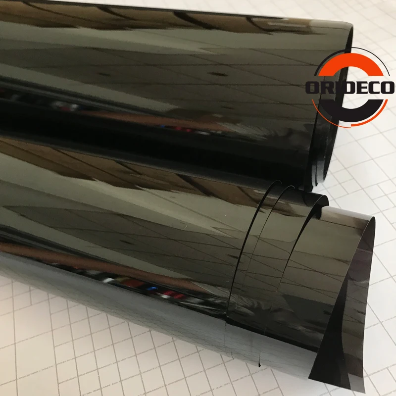 Темная черная Тонировочная пленка для окон автомобиля 50 см x 300 VLT 5% рулон 1 слой