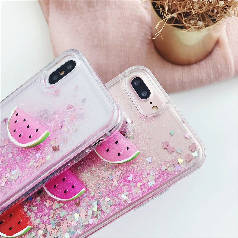 3D чехол с рисунком арбуза для iphone 7 8 X чехлы из силикона ТПУ ПК динамическая