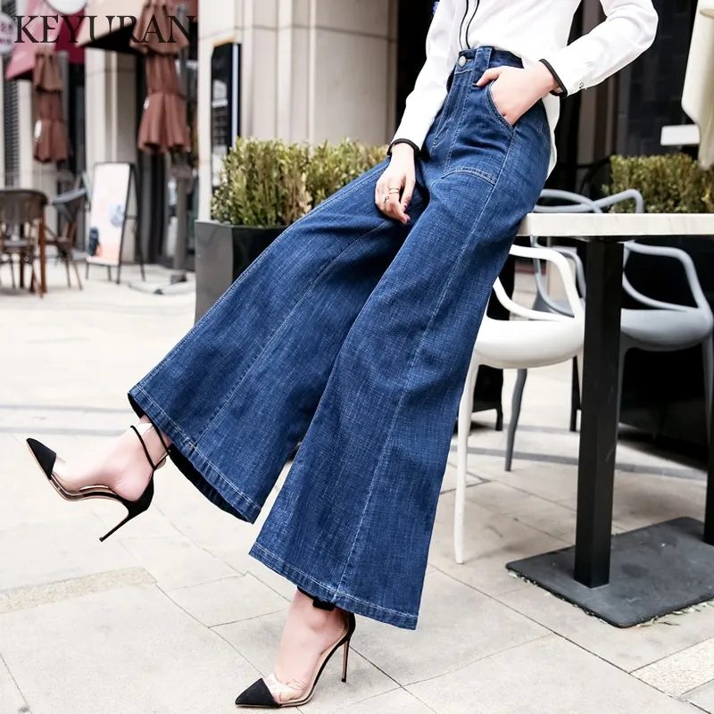 2019 New Spring Slim Fit Plus Size Flare Jeans High Waist Stretch Skinny Jean Vintage Bell-Bottom Pants Denim Trousers Female