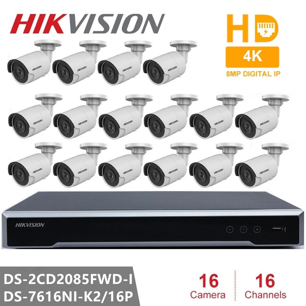 Комплекты видеонаблюдения Hikvision Встроенный сетевой видеорегистратор Plug &amp Play с