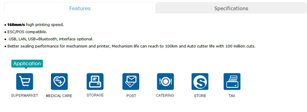 Xprinter 80 мм Термальный чековый принтер Bluetooth/USB порт кухня POS принтер с автоматическим резаком для Anroid iOS Телефон