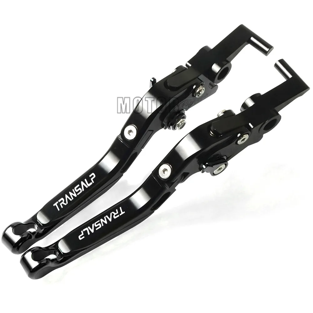 Black Для Honda TRANSALP 600 VH/VJ/VK/VL/VM/VN/VP/VR/VS/VT/VV/VW/VX 1987-1999 CNC мотоцикл регулируемые складные тормозные рычаги сцепления - Цвет: Black