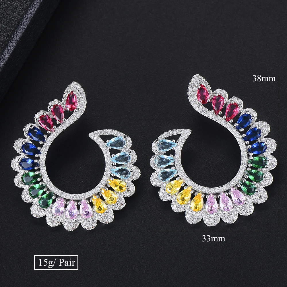 Missvikki милые Разноцветные серьги-гвоздики с кристаллами для девушек