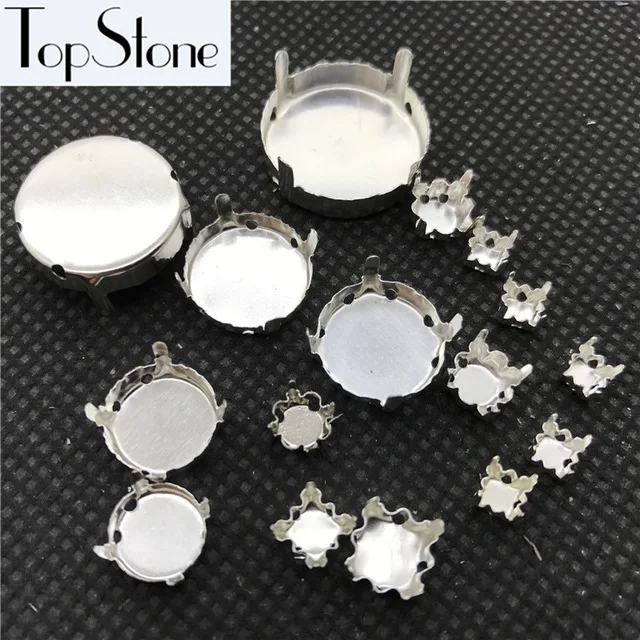 silver claw TopStone мокко 10 мм 12 мм 14 мм стакан Rivoli Кристалл Необычные Камень Pointback круглые стразы разных цветов - Цвет: silver claw