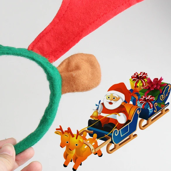 Шапка с рогами северного оленя Санта Клауса рога Рождественская шапка новый