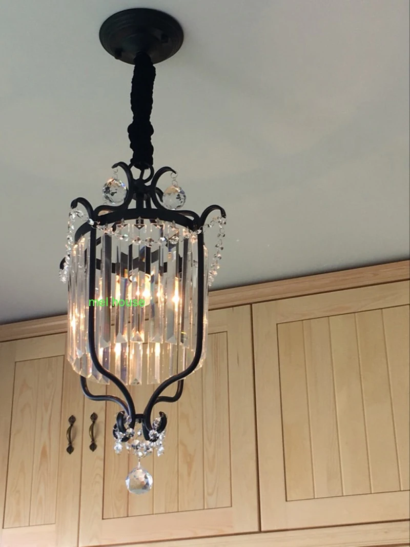 Черный Промышленные Кованые подвесной светильник для бара исследование Отель