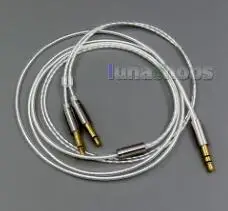 3.5mm plug 1.2m LN006067 чистый посеребренный кабель для Final Audio vi Iriver AK T1P Denon AH-D600 D7100 Velodyne vTrue - Цвет: 3.5mm plug 1.2m