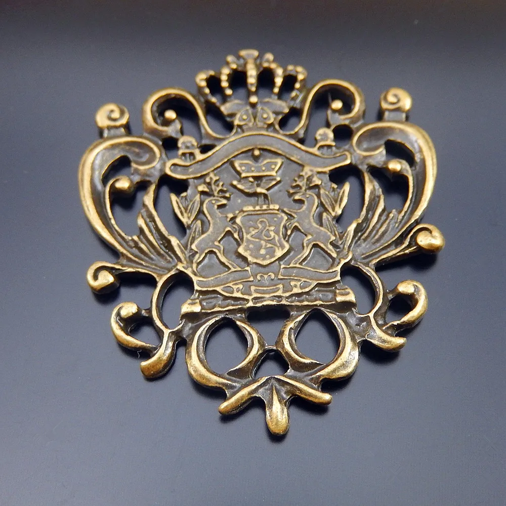 Европейские винтажные подвески-значки 6 шт./упак. смешанных цветов для