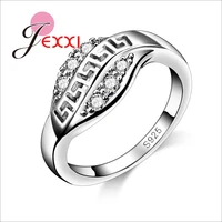 new product round wedding band stainless 925 sterling silver women finger rings elegant engagement jewelry fast shipping
