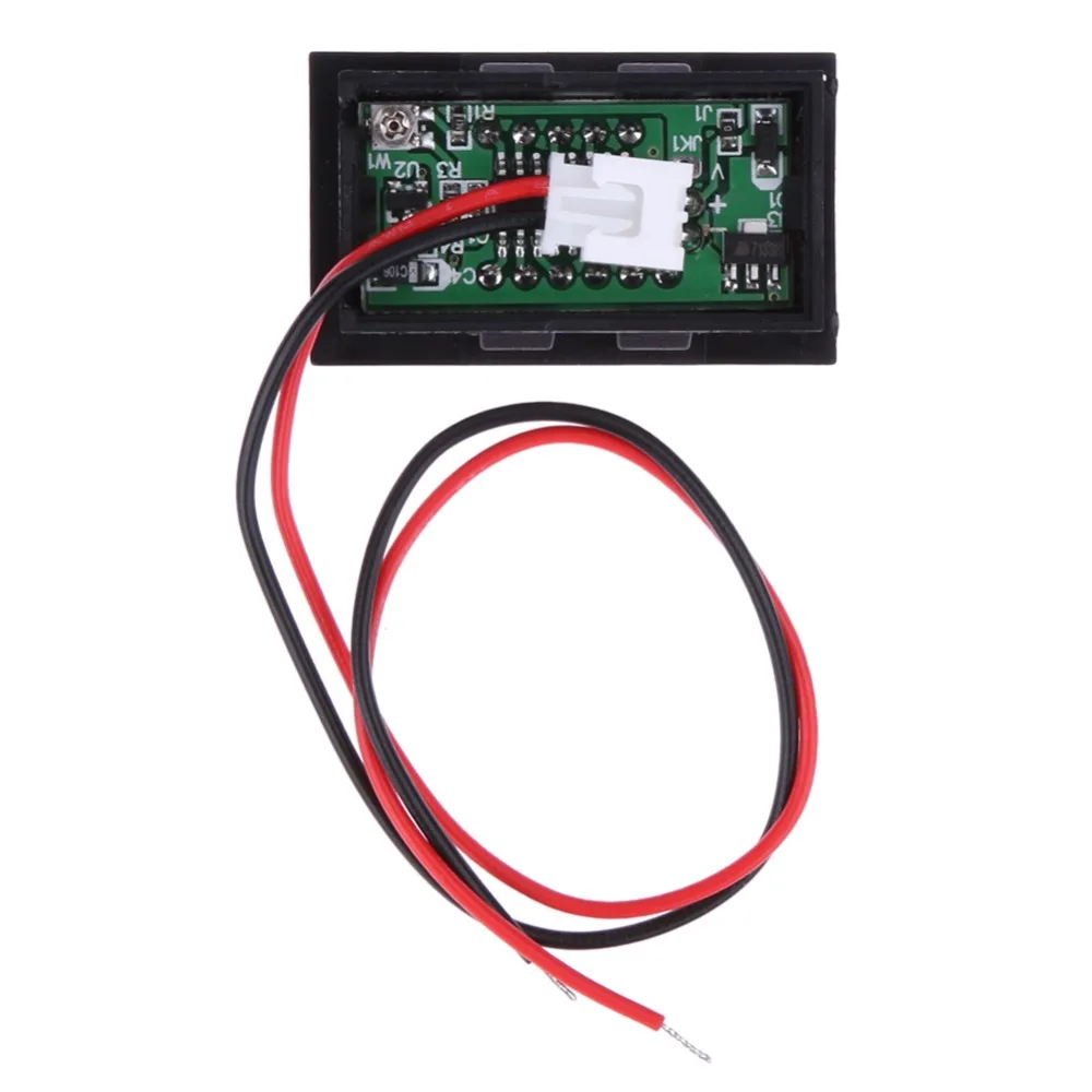 Цифровой вольтметр, два провода, светодиодный дисплей, синяя DC2.5-30V, цифровая панель, измеритель напряжения, детектор напряжения, монитор