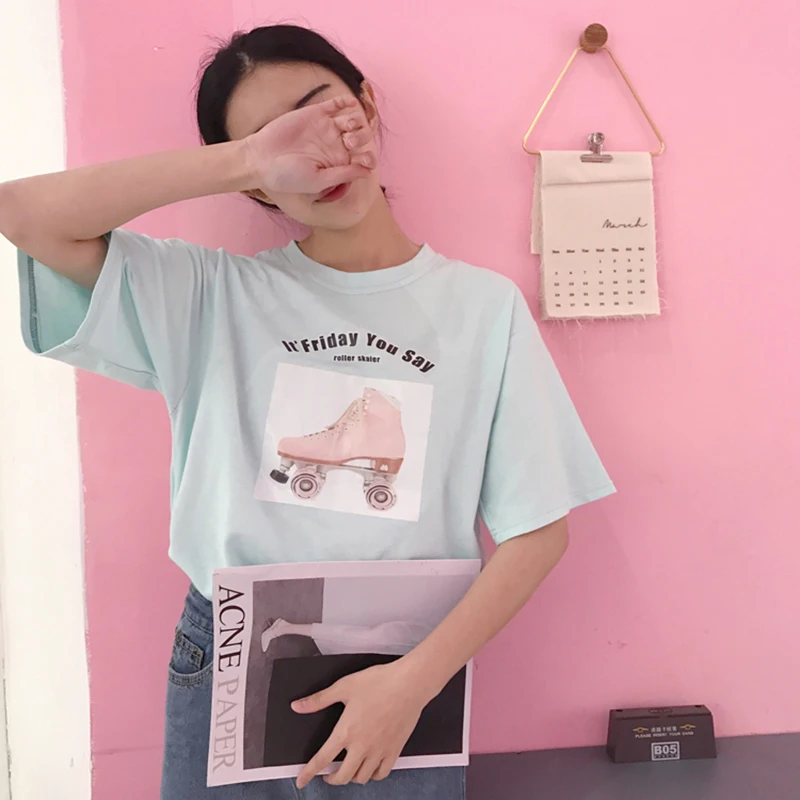 Rugod Для женщин летние Повседневное свободные Футболки для с короткими рукавами и