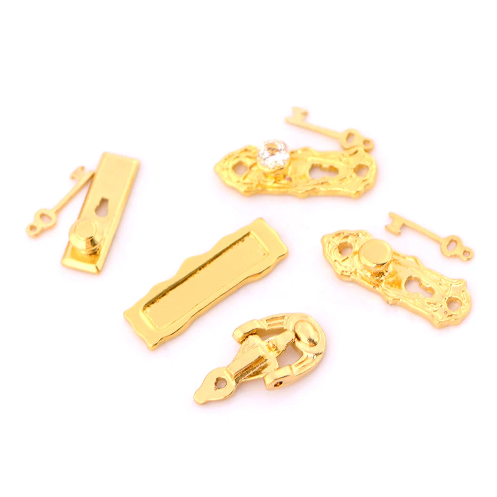 Модный 1 комплект миниатюрный орнамент кукольный домик Миниатюрный Золотой