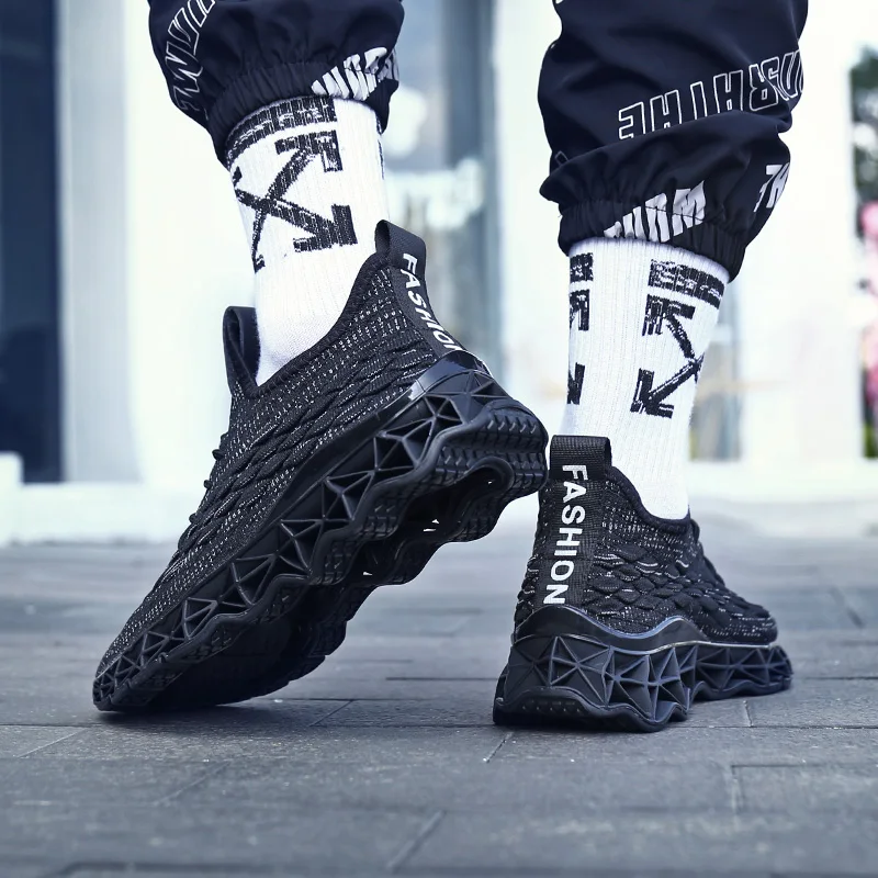 Authentic Running Shoes Men Athletic Sneakers Knitted Fly Blades Ultras Stability Outdoor Boost Trainers Max Size European 44 | Спорт и