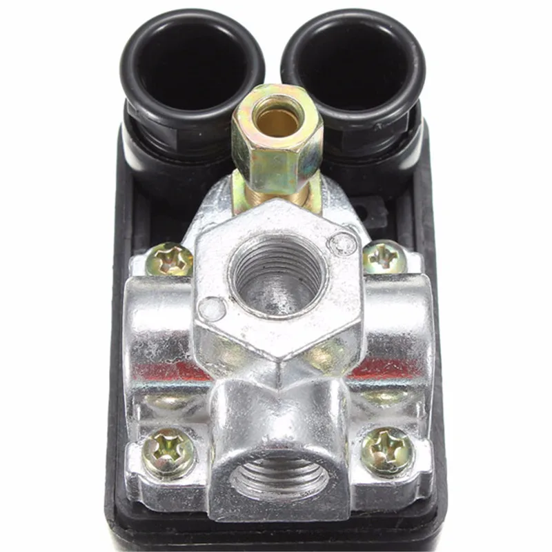 90-120PSI Тяжелый воздушный компрессор контроль давления переключатель клапан 12 бар 20A AC 220V 4 порта 12,5x8x5 см Новое поступление
