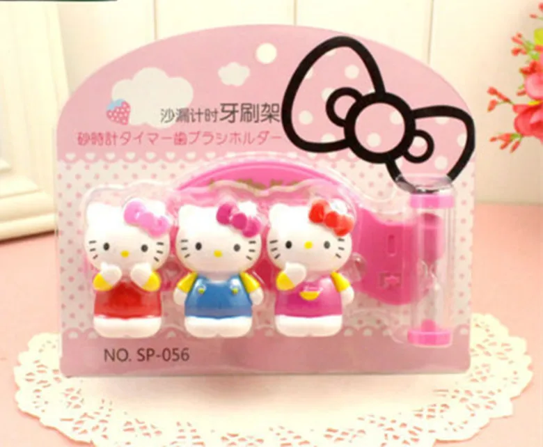 Новый сладкий hello kitty многоцелевой 3 зуб держатель yey 2559|holder|holder |