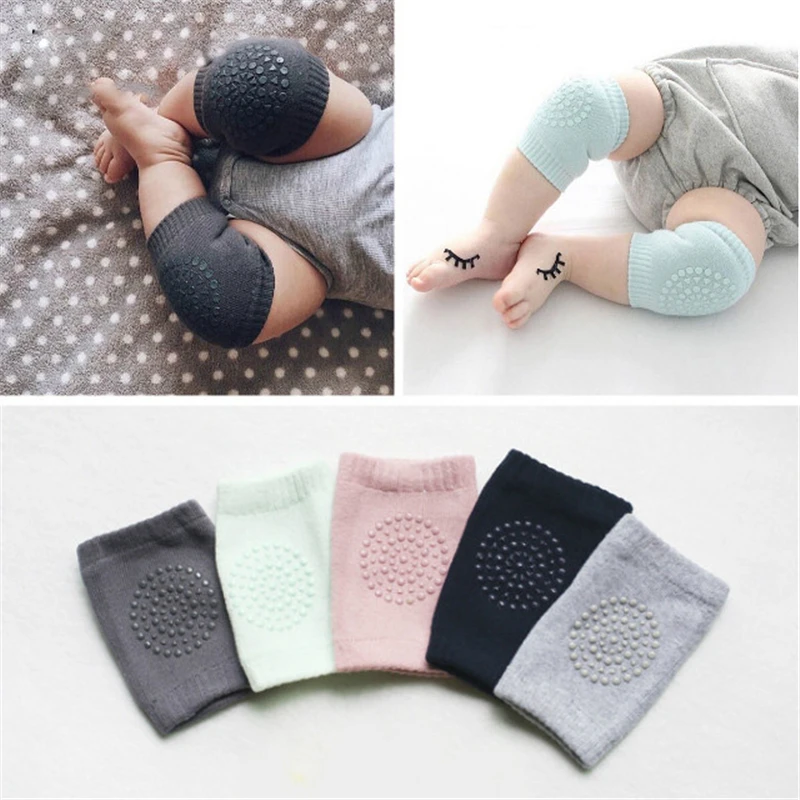 Retail Toddler Kids Silica Kneepad Protector Thicken Terry Baby Boy Girl Non-Slip Dispensing Safety Crawling Bebe Leg Warmers