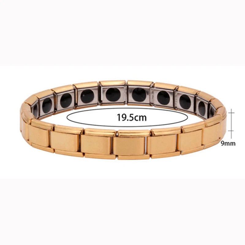 Пара Германий титановая сталь эластичный браслет стрейч для мужчин и женщин