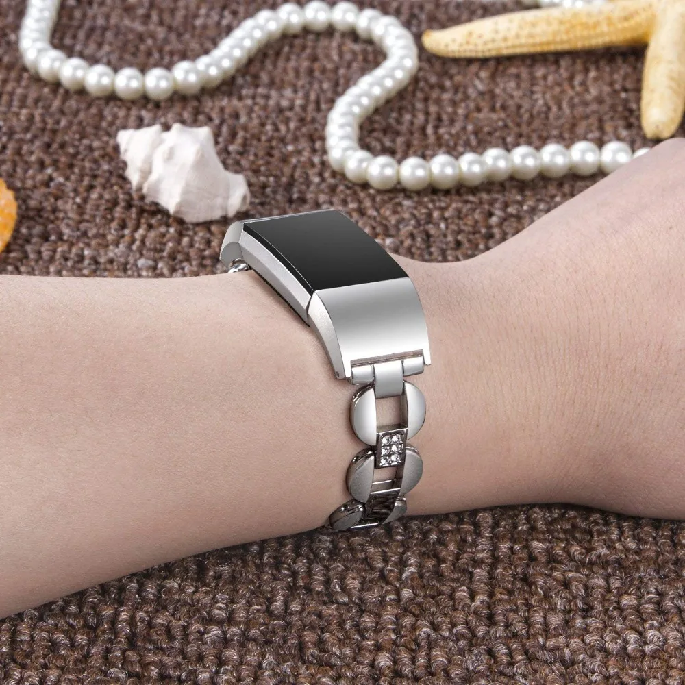 Металлические ремешки из нержавеющей стали для смарт часов Fitbit Charge 2 сменный