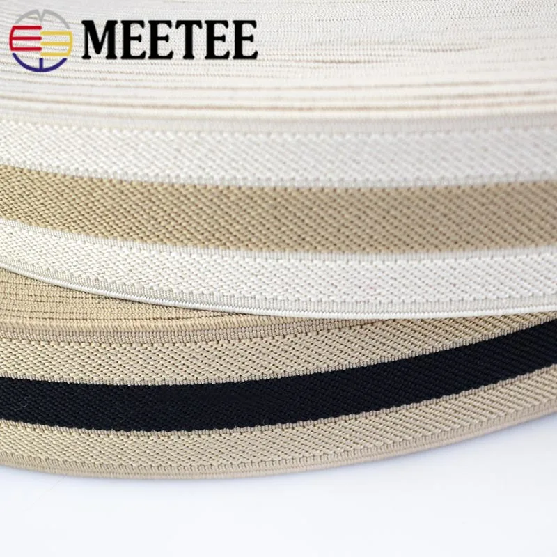 Meetee 2/5/10 м 2-4 см является допустимой Non-slip Эластичная лента волны силиконовые эластичные лямки ремня DIY спортивная одежда наручи аксессуары для шитья