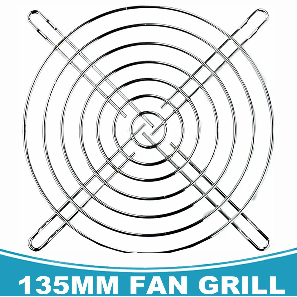 135mm Fan grill 2 шт металлическая сетка для защиты пальцев решетка вентилятора 30 мм 40 мм 50 мм 60 мм 70 мм 80 мм 90 мм 120 мм 135 мм 140 мм 150 мм 170 мм 200 мм - Цвет лезвия: 135mm Fan grill