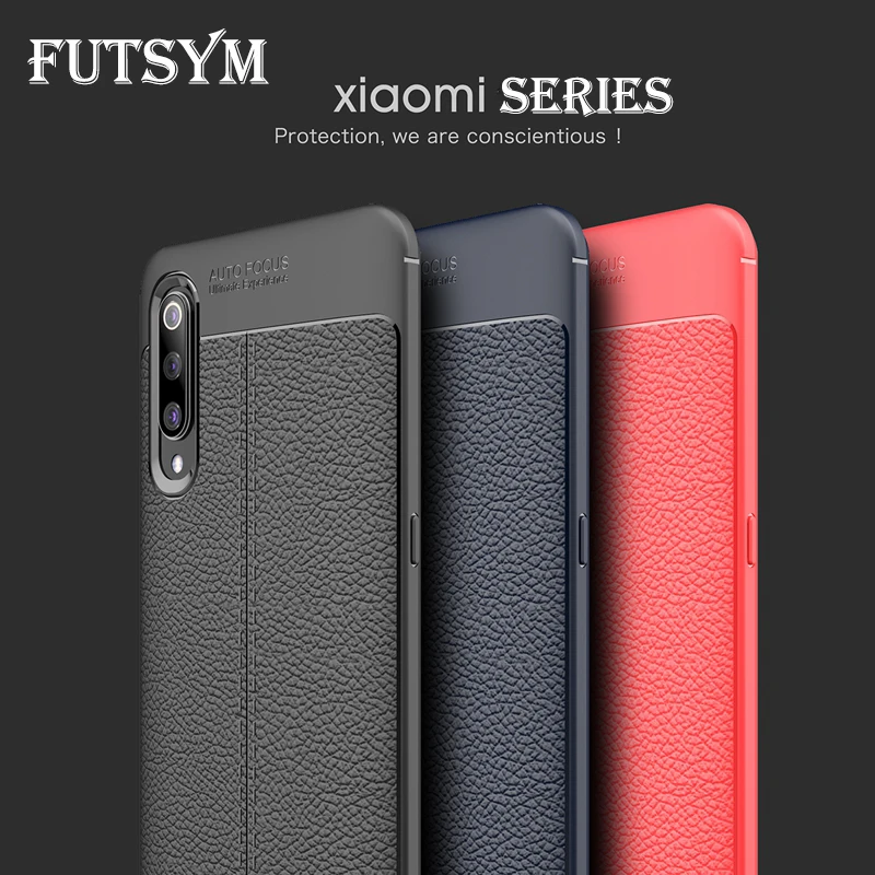 Противоударный мягкий чехол из кожи с текстурой для Xiaomi mi 9 Ультратонкий 8 SE Lite Fundas