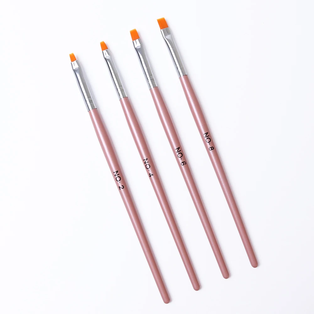 4 шт./компл. Nail Art Brush гель Лаки польский живопись цветущие рисование линий Ручка Nail кисточки для маникюра Комплект SAH023