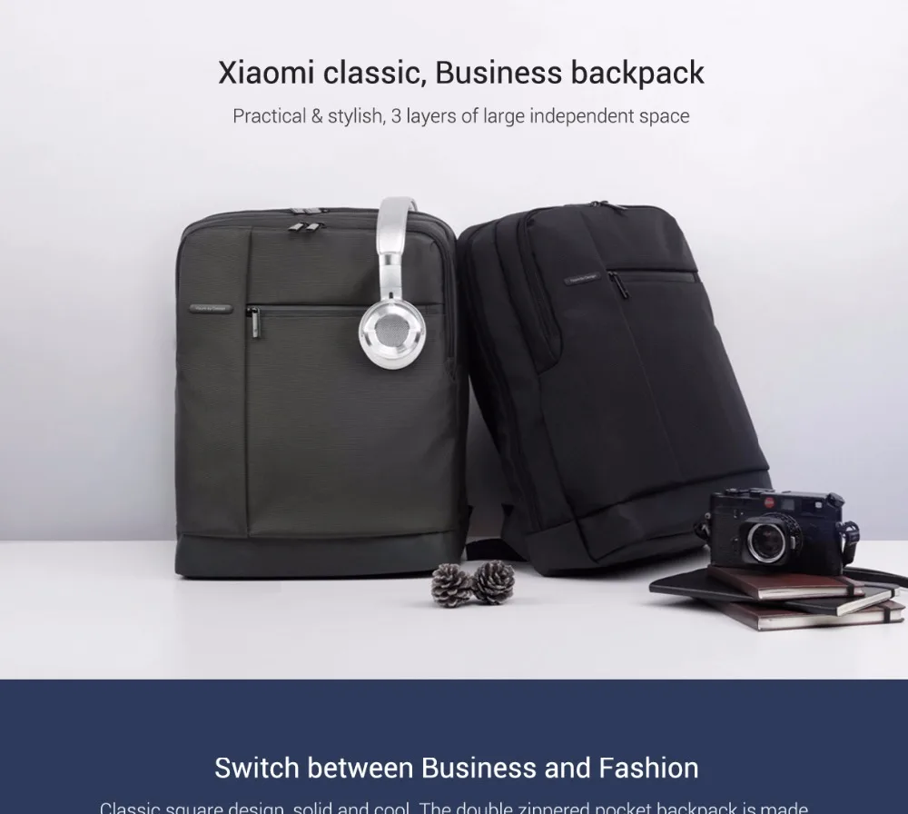 Модные оригинальные классические бизнес-рюкзаки Xiaomi, вместительная Студенческая сумка для мужчин и женщин, рюкзак для путешествий, школы, офиса, ноутбука