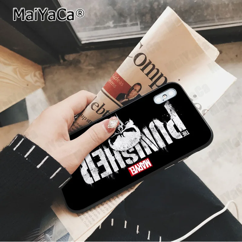 A6 MaiYaCa Каратель Франк Замок Силиконовый ТПУ чехол для телефона Apple iphone 11 pro 8 7 66S Plus X XS MAX 5S SE XR мобильные телефоны - Цвет: A6