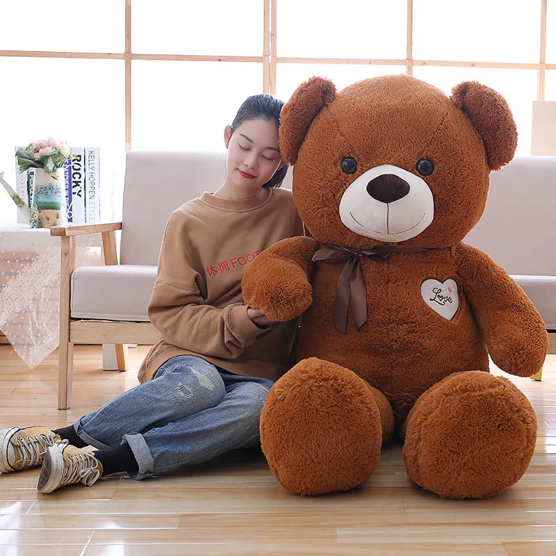 

90/110 cm Soft Scarf Teddy Bear Plush Toys Stuffed Plush Animals Soft Bear Pillow Cushion Toy For Kids Dolls Children Gifts