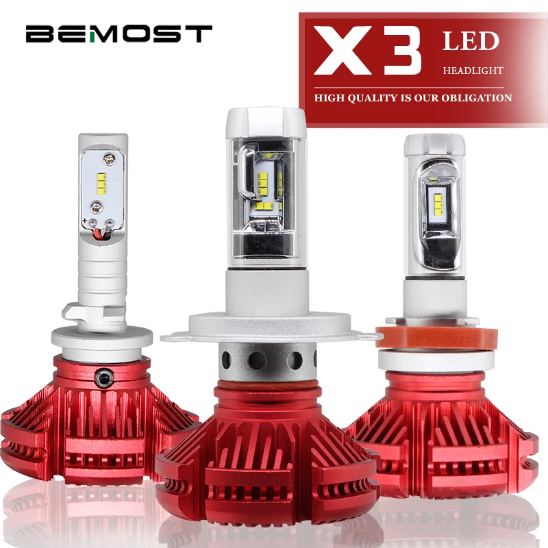 Автомобильный светодиодный светильник BEMOST X3 H11 H4 880 50 Вт лм фонарь 3 цвета