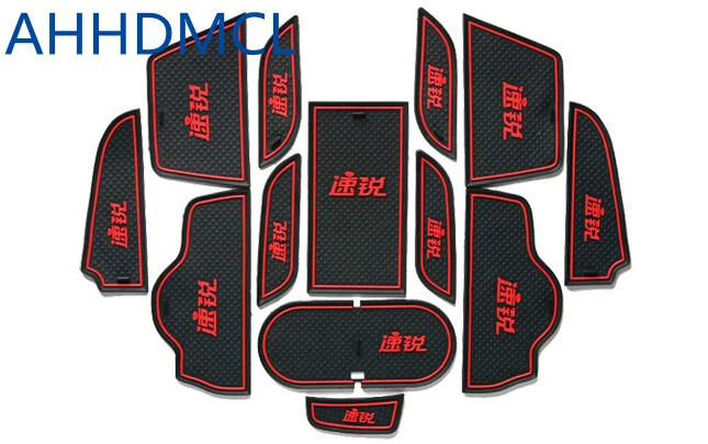 

Car Anti-Dirty Pad Door Groove Gate Slot Cup Armrest Storage Pad Anti-Slip Mat For BYD Surui 2013 2014 2015 2016
