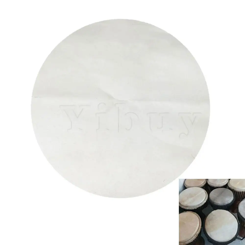 Yibuy 40x40x0,1 см Бонго барабан шаманские барабаны 1" Африканский бубен аксессуары тонкая кожа барабаны материал головы бежевый
