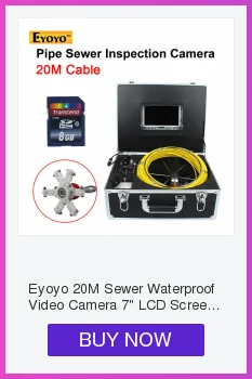 Eyoyo 7D1 30 м " ЖК-экран DVR канализационная Водонепроницаемая видеокамера дренажная труба инспекция 12 Led