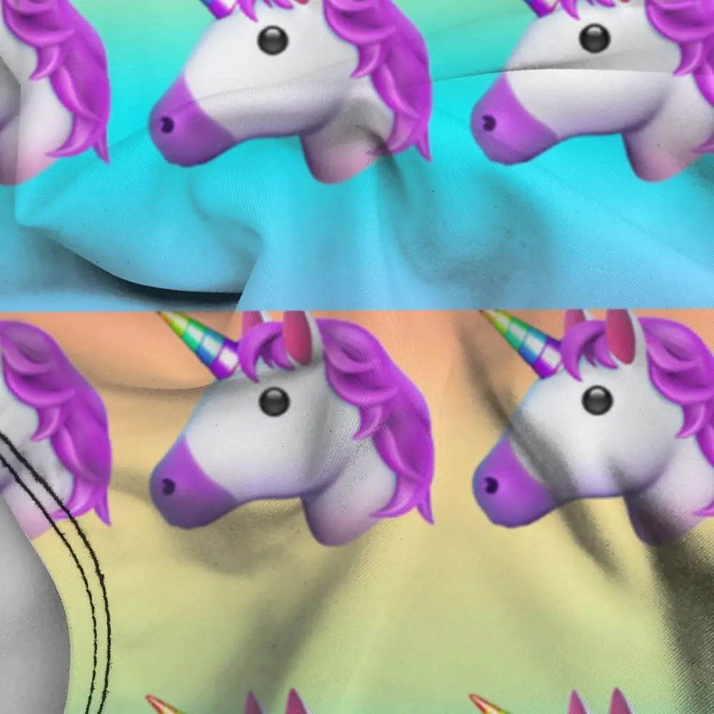 Единорог массив звезда купальник радужной расцветки женский цельный 3D принт