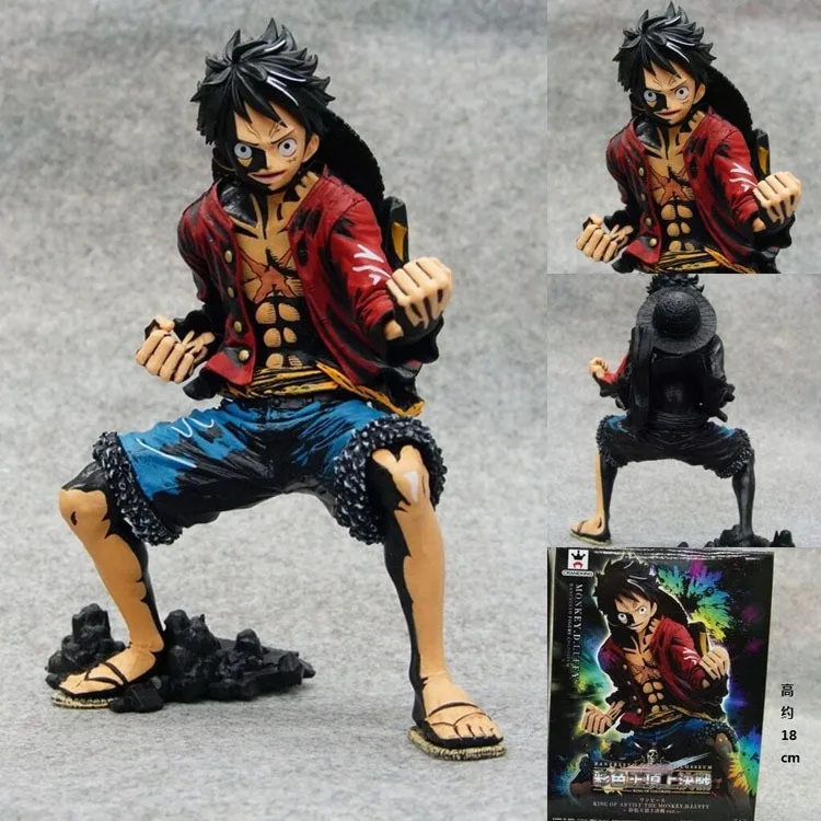 Новинка хит 18 см одна штука черная обезьяна D Luffy экшн фигурка игрушки коллекция
