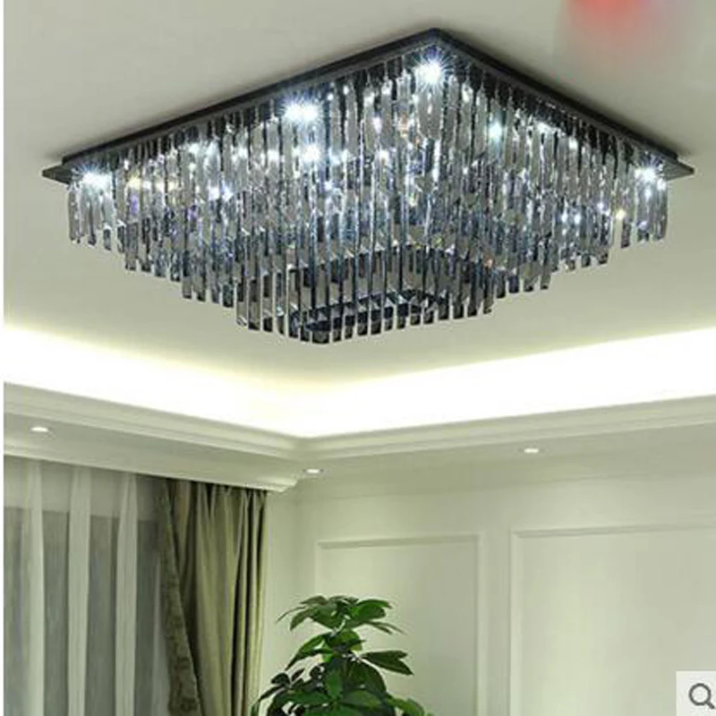 Лампа с кристаллами ясеня прямоугольное освещение для гостиной Современная