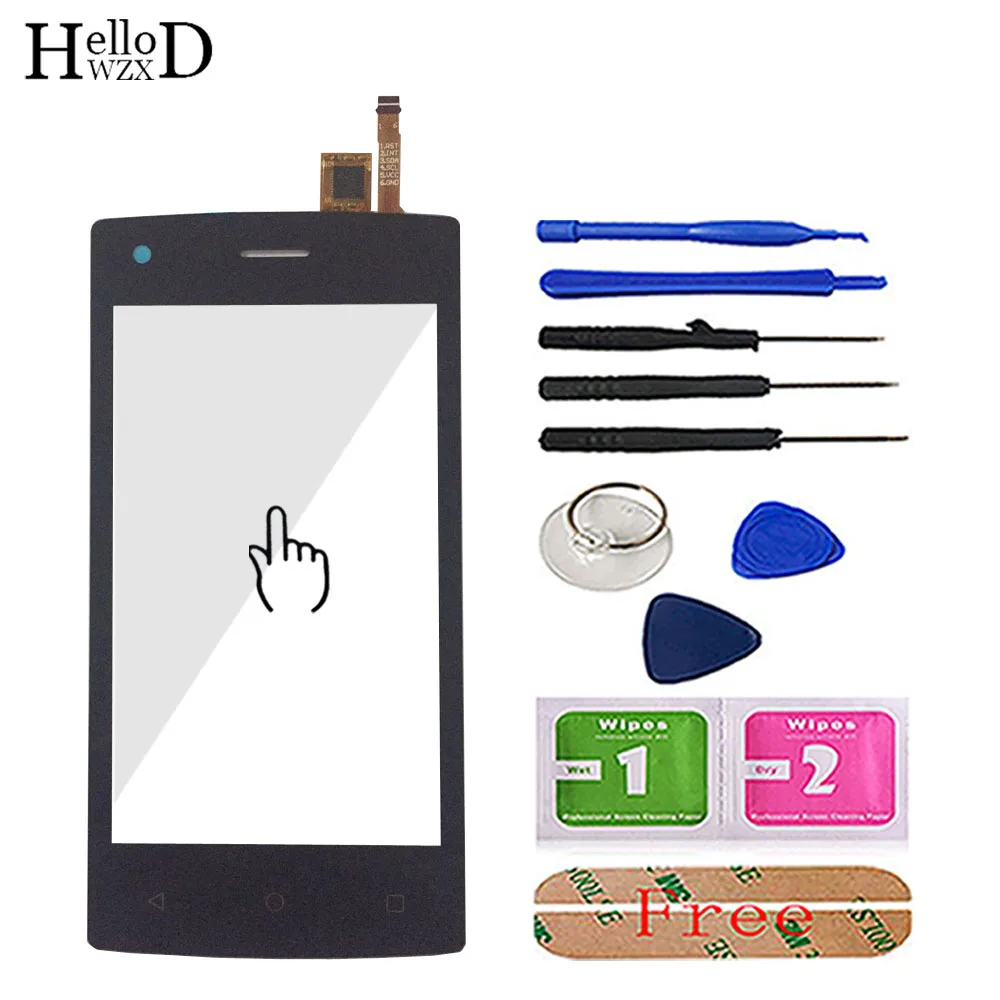 

4.0'' Mobile Phone Touch Glass For Tele2 mini 1.1 Version Front Touch Screen Glass Digitizer Panel Lens Sensor Tools Adhesive