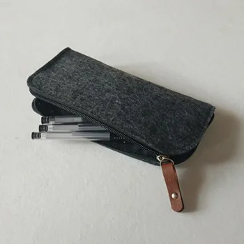 estojo escolar Фетровый школьный пенал высокой емкости estuche escolar серый материал escolar школьные принадлежности kalem kutusu пенал - Цвет: estojo escolar