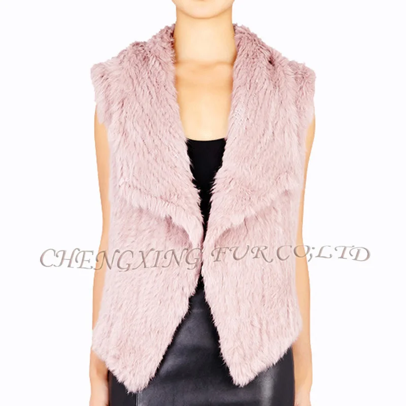 Женский вязаный жилет из натурального кроличьего меха без рукавов|gilet for women|vest