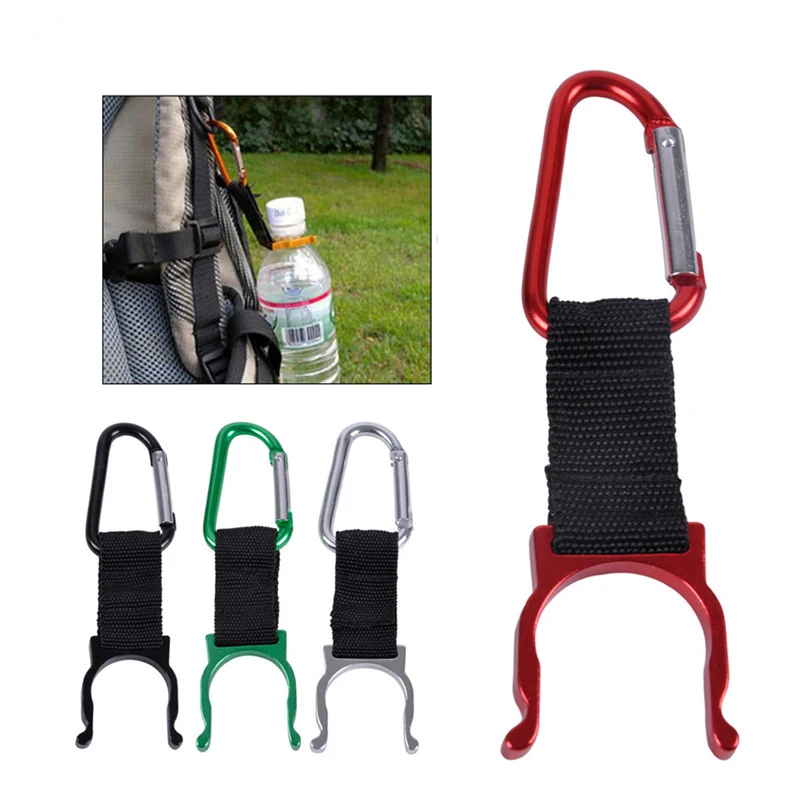 

5 pcs/set Camping Carabiner Water Bottle Buckle Hook Holder Clip For Camping Hiking survival Traveling tools Travel Kits