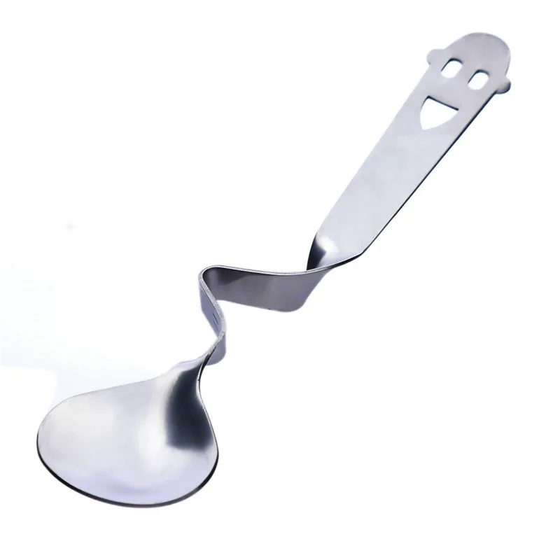 1 шт. Нержавеющая сталь улыбка лицо изогнутый чайная кофейная ложка мульти