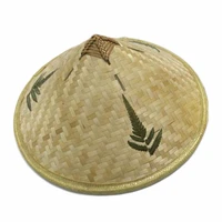 chinese style bamboo rattan hats retro handmade weave straw hat tourism rain cap dance props cone fishing sunshade fisherman hat