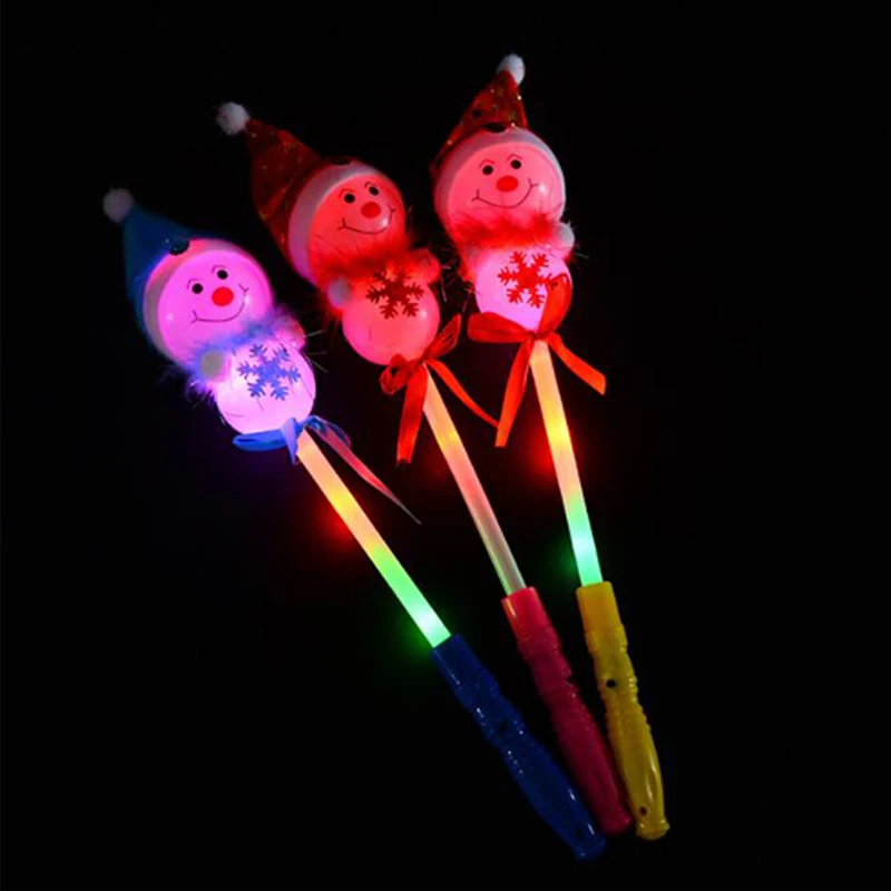 

glow Snowman stick Flashing LED Glow Stick Light Up LED Light Stick For Wedding Birthday Party Cheering Sticks Wedding LED Light