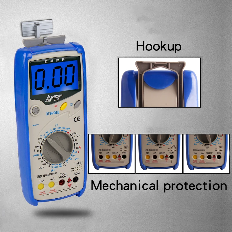 Мультиметр HONEYTEK DT9208 цифровой профессиональный тестер конденсаторов напряжения